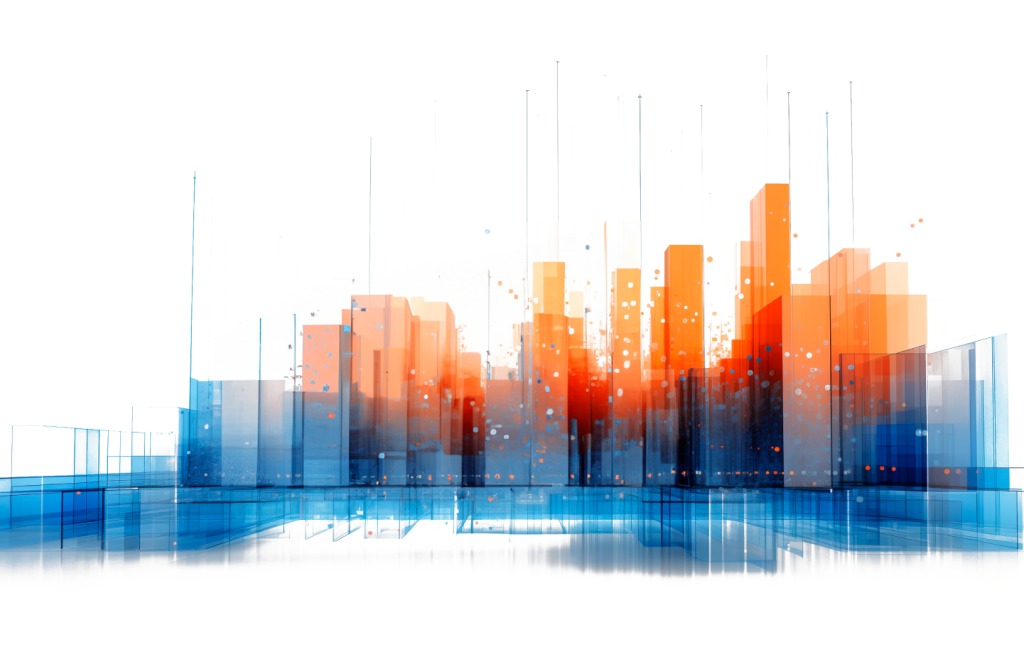 Imagen de fondo para la página de servicios, muestra un conjunto de torres de aspecto digital a la distancia.